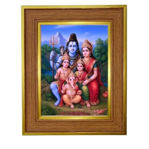 Lord Shiva Family Photo Frame 14x18 Inches-Brown Wooden Frame For Home, Office & Temple Decoration And Gifting (F6243) Lord Shiva Family Photo Frame 14x18 Inches-Brown Wooden Frame For Home, Office & Temple Decoration And Gifting (F6243)