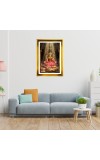 Mata Lakhsmi Golden Photo Frame - 18x22 Inches | Elegant Wooden Frame For Home, Office & Temple Decoration | Spiritual Wall & Table Decor And Gift Item (F9559)