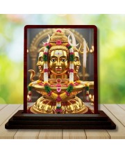 Car Desk/Table Top Lord Shiva Wooden Photo Stand â€“ 3x4 Inches, Compact & Stylish Spiritual Display For Car, Home & Office (Pack Of 1) (F15158)