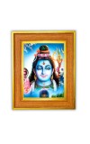Lord Shiva Photo Frame 16x20 Inches-Brown Wooden Frame For Home, Office & Temple Decoration And Gifting (F6441)