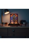 Car Desk/Table Top Lord Hanuman Wooden Photo Stand 3x4 Inches, Compact & Stylish Spiritual Display For Car, Home & Office (Pack Of 1) (F14139)