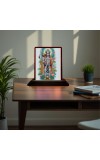 Car Desk/Table Top Lord Hanuman Wooden Photo Stand â€“ 3x4 Inches, Compact & Stylish Spiritual Display For Car, Home & Office (Pack Of 1) (F15091)