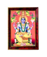 Dhanvanthari Photo Frame For Wall & Table | 7x9 Inch Golden Cherry Finish | Decorative Dhanvanthari Photo Frame For Home, Office & Pooja Room (F11724)