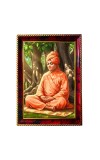 Swami Vivekananda Photo Frame For Wall & Table | 7x9 Inch Golden Cherry Finish | Decorative Swami Vivekananda Photo Frame For Home, Office & Pooja Room (F11734)