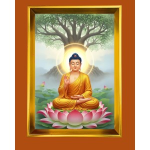Golden Photo Frame - 10x14 Inches | Elegant Wooden Frame For Home, Office & Temple Decoration | Spiritual Wall & Table Decor and Gift Item Golden Photo Frame - 10x14 Inches | Elegant Wooden Frame For Home, Office & Temple Decoration | Spiritual Wall & Table Decor and Gift Item