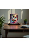 Car Desk/Table Top Lord Krishna Wooden Photo Stand â€“ 3x4 Inches, Compact & Stylish Spiritual Display For Car, Home & Office (Pack Of 1) (F15114)