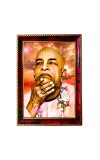 Swami Srila Prabhupada Ji Photo Frame For Wall & Table | 7x9 Inch Golden Cherry Finish | Decorative Swami Srila Prabhupada Ji Photo Frame For Home, Office & Pooja Room (F11520)