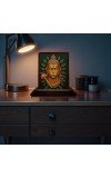 Car Desk/Table Top Lord Hanuman Wooden Photo Stand 3x4 Inches, Compact & Stylish Spiritual Display For Car, Home & Office (Pack Of 1) (F14257)