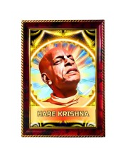 Swami Srila Prabhupada Ji Photo Frame For Wall & Table | 7x9 Inch Golden Cherry Finish | Decorative Swami Srila Prabhupada Ji Photo Frame For Home, Office & Pooja Room (F11531)