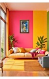 Divine Krishna Big Photo Frame - 20x28 Inches For Home,Temple & Office Decoration (F11143)