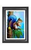 Squirrel Photo Wall & Table Frame | 16x20 Inch Black Designer | Perfect For Gifting & Home Decor (F9616)