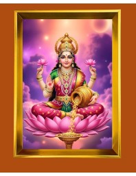 Golden Photo Frame - 10x14 Inches | Elegant Wooden Frame For Home, Office & Temple Decoration | Spiritual Wall & Table Decor and Gift Item