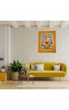Panchmukhi Hanuman Photo Frame 10x14 Inches-Brown Wooden Frame For Home, Office & Temple Decoration And Gifting (F6492)