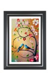 Parakeets Photo Wall & Table Frame | 12x16 Inch Black Designer | Perfect For Gifting & Home Decor (F9591)