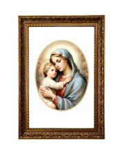 Virgin Mary And Baby Jesus Big Photo Frame - 20x28 Inches For Home,Temple & Office Decoration (F11296)
