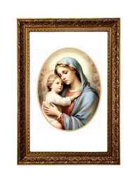 Virgin Mary And Baby Jesus Big Photo Frame - 20x28 Inches For Home,Temple & Office Decoration (F11296)