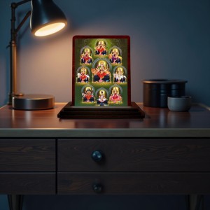 Car Desk/Table Top Ashta Lakshmi Wooden Photo Stand 3x4 Inches, Compact & Stylish Spiritual Display For Car, Home & Office (Pack Of 1) (F14153) Car Desk/Table Top Ashta Lakshmi Wooden Photo Stand 3x4 Inches, Compact & Stylish Spiritual Display For Car, Home & Office (Pack Of 1) (F14153)