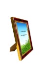 Rama Sita Hanuman Photo Frame For Wall & Table | 7x9 Inch Golden Cherry Finish | Decorative Rama Sita Hanuman Photo Frame For Home, Office & Pooja Room (F11843)