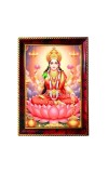 Maa Laxmi Photo Frame For Wall & Table | 7x9 Inch Golden Cherry Finish | Decorative Maa Laxmi Photo Frame For Home, Office & Pooja Room (F11716)