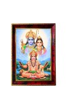 Lord Hanuman And Rama Sita Photo Frame For Wall & Table | 7x9 Inch Golden Cherry Finish | Decorative Lord Hanuman And Rama Sita Photo Frame For Home, Office & Pooja Room (F11604)