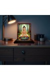 Car Desk/Table Top Lord Daattatreya Wooden Photo Stand 3x4 Inches, Compact & Stylish Spiritual Display For Car, Home & Office (Pack Of 1) (F14253)