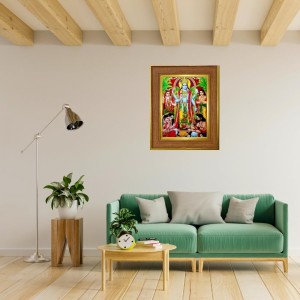 Avataar Lord Vishnu Photo Frame 16x20 Inches-Brown Wooden Frame For Home, Office & Temple Decoration And Gifting (F6281)