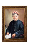 Bankim Chandra Chatterjee Big Photo Frame - 20x28 Inches For Home,Temple & Office Decoration (F11222)