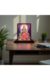 Car Desk/Table Top Goddess Lakshmi Wooden Photo Stand 3x4 Inches, Compact & Stylish Spiritual Display For Car, Home & Office (Pack Of 1) (F14542)