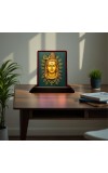 Car Desk/Table Top Lord Shiva Wooden Photo Stand â€“ 3x4 Inches, Compact & Stylish Spiritual Display For Car, Home & Office (Pack Of 1) (F15153)