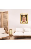Lord Hanuman Golden Photo Frame - 10x14 Inches | Elegant Wooden Frame For Home, Office & Temple Decoration | Spiritual Wall & Table Decor and Gift Item