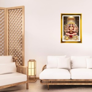 Lord Hanuman Golden Photo Frame - 10x14 Inches | Elegant Wooden Frame For Home, Office & Temple Decoration | Spiritual Wall & Table Decor And Gift Item (F9723) Lord Hanuman Golden Photo Frame - 10x14 Inches | Elegant Wooden Frame For Home, Office & Temple Decoration | Spiritual Wall & Table Decor And Gift Item (F9723)