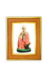 Chaitanyaa Mahaprabhu Photo Frame 10x14 Inches-Brown Wooden Frame For Home, Office & Temple Decoration And Gifting (F6477)