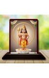 Car Desk/Table Top Lord Karthikeya Wooden Photo Stand 3x4 Inches, Compact & Stylish Spiritual Display For Car, Home & Office (Pack Of 1) (F14374)