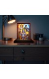 Car Desk/Table Top Bramha Vishnu Shiva Wooden Photo Stand 3x4 Inches, Compact & Stylish Spiritual Display For Car, Home & Office (Pack Of 1) (F14244)