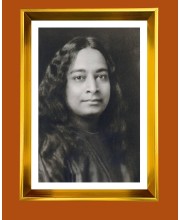 Paramahansa Yogananda. Golden Photo Frame - 10x14 Inches | Elegant Wooden Frame For Home, Office & Temple Decoration | Spiritual Wall & Table Decor and Gift Item