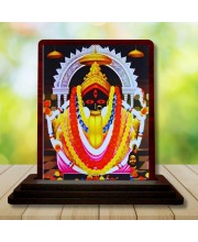 Car Desk/Table Top Goddess Maa Kali Wooden Photo Stand 3x4 Inches, Compact & Stylish Spiritual Display For Car, Home & Office (Pack Of 1) (F14178)