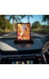 Car Desk/Table Top Bal Krishna Wooden Photo Stand 3x4 Inches, Compact & Stylish Spiritual Display For Car, Home & Office (Pack Of 1) (F14973)