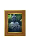 Lord Buddha Photo Frame 10x14 Inches-Brown Wooden Frame For Home, Office & Temple Decoration And Gifting (F6297)
