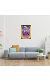 Lord Hanuman Golden Photo Frame - 10x14 Inches | Elegant Wooden Frame For Home, Office & Temple Decoration | Spiritual Wall & Table Decor And Gift Item (F9474)