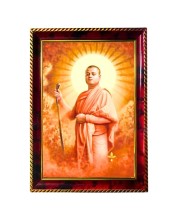 Swami Vivekananda Photo Frame For Wall & Table | 7x9 Inch Golden Cherry Finish | Decorative Swami Vivekananda Photo Frame For Home, Office & Pooja Room (F11731)
