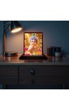 Car Desk/Table Top Lord Little Krishna Wooden Photo Stand 3x4 Inches, Compact & Stylish Spiritual Display For Car, Home & Office (Pack Of 1) (F14231)