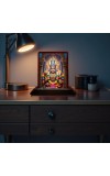 Car Desk/Table Top Sri Venkateshwara Swamy Wooden Photo Stand 3x4 Inches, Compact & Stylish Spiritual Display For Car, Home & Office (Pack Of 1) (F14238)