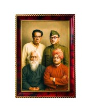 Legends Of India Photo Frame For Wall & Table | 7x9 Inch Golden Cherry Finish | Decorative Legends Of India Photo Frame For Home, Office & Pooja Room (F11735)
