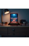 Car Desk/Table Top Lord Hanuman Wooden Photo Stand 3x4 Inches, Compact & Stylish Spiritual Display For Car, Home & Office (Pack Of 1) (F14344)