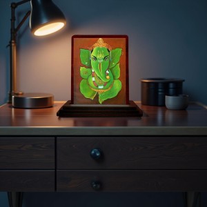 Car Desk/Table Top Lord Ganesha Wooden Photo Stand 3x4 Inches, Compact & Stylish Spiritual Display For Car, Home & Office (Pack Of 1) (F14645) Car Desk/Table Top Lord Ganesha Wooden Photo Stand 3x4 Inches, Compact & Stylish Spiritual Display For Car, Home & Office (Pack Of 1) (F14645)