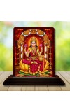 Car Desk/Table Top Maa Laxmi Wooden Photo Stand â€“ 3x4 Inches, Compact & Stylish Spiritual Display For Car, Home & Office (Pack Of 1) (F15084)