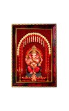 Lord Ganesha Photo Frame For Wall & Table | 7x9 Inch Golden Cherry Finish | Decorative Lord Ganesha Photo Frame For Home, Office & Pooja Room (F11622)