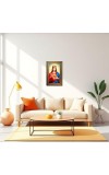 Lord Jesus Digital Golden Balck Color Photo Frame | Hindu Religious Wall Decor | 10x16 Inches - Inspirational Wall Art For Office, Home Decor - Ideal Spiritual Gift (F16744)