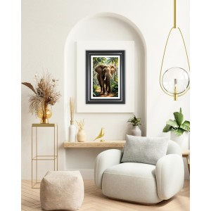 Elephant Photo Wall & Table Frame | 16x20 Inch Black Designer | Perfect For Gifting & Home Decor (F9628) Elephant Photo Wall & Table Frame | 16x20 Inch Black Designer | Perfect For Gifting & Home Decor (F9628)
