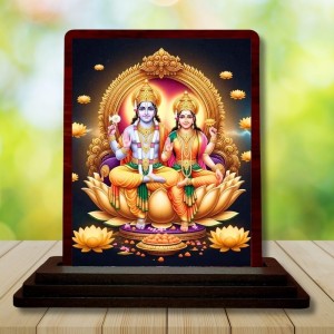 Car Desk/Table Top Lord Vishnu Lakshmi Wooden Photo Stand 3x4 Inches, Compact & Stylish Spiritual Display For Car, Home & Office (Pack Of 1) (F14557) Car Desk/Table Top Lord Vishnu Lakshmi Wooden Photo Stand 3x4 Inches, Compact & Stylish Spiritual Display For Car, Home & Office (Pack Of 1) (F14557)